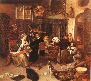 Jan Steen The Dissolute Household Sweden oil painting reproduction